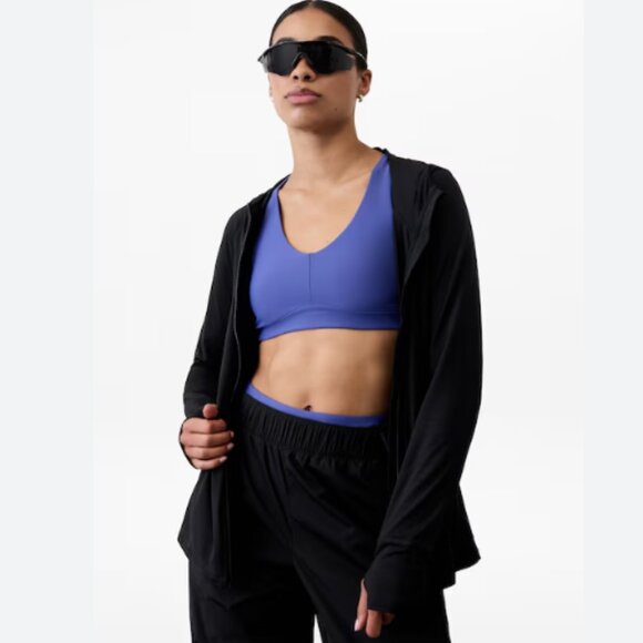 ATHLETA Pacifica Illume UPF Relaxed Jacket Black Size Medium - Picture 1 of 9